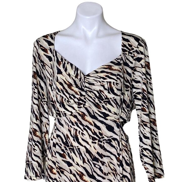 Torrid NWT $90 Side Cutout Knit Dress, Watercolor Zebra Women's Size 0 (12) - Picture 4 of 13
